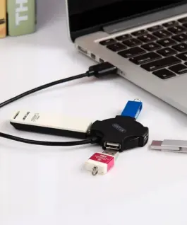 Unitek HUB 4x USB 2.0 micro черен