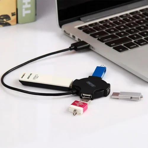 Unitek HUB 4x USB 2.0 micro черен