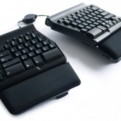 Alternative view of Matias Mac Ergo Pro mechanical клавиатура (hub, 3xUSB, ergonomic) черен
