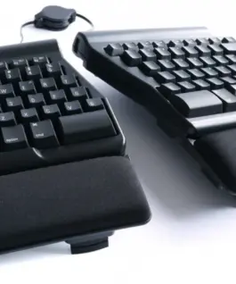 Matias Mac Ergo Pro mechanical клавиатура (hub 3xUSB ergonomic) черен