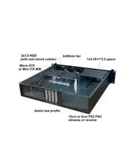 Alternative view of Techly Compact PC ATX Rack 19cali 2U черен