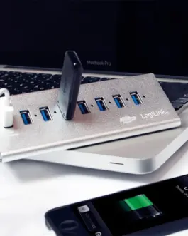 Alternative view of LogiLink Desktop hub 7x USB 3.0 with захранващ блок
