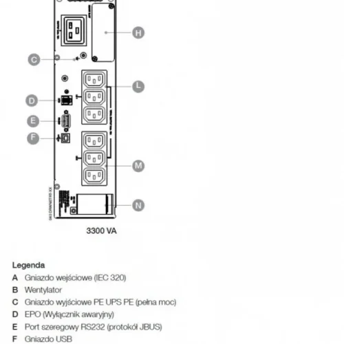 Alternative view of Socomec UPS NETYS RT 3300VA/2700W USB/IEC/EPO/6xC13/1xC19 NRT2-U3300