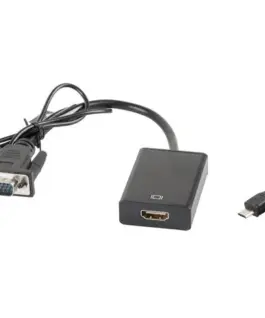 Alternative view of Lanberg адаптер VGA(M) + Audio - HDMI (Ż)