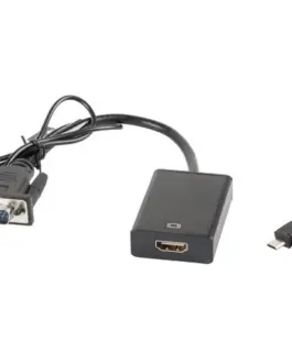 Alternative view of Lanberg адаптер VGA(M) + Audio - HDMI (Ż)