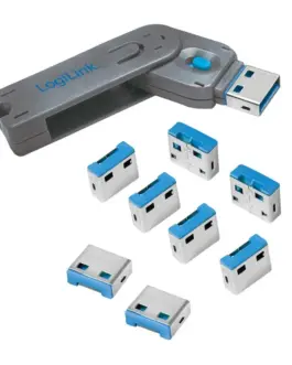 LogiLink USB port blocker key and 8x locks