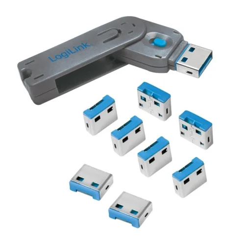 LogiLink USB port blocker key and 8x locks