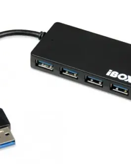 iBOX HUB USB 3.0 черен 4-ports Slim