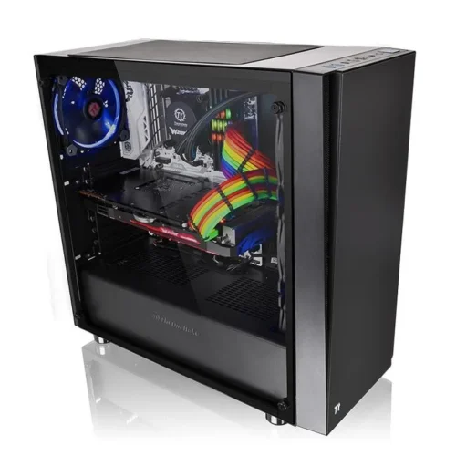 Thermaltake Versa J21 USB3.0 Tempeчервен Glass – черен