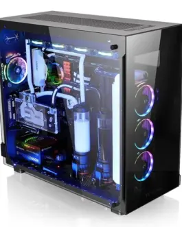 Thermaltake View 91 RGB Riing Tempeчервен Glass XL-ATX Super Tower - черен