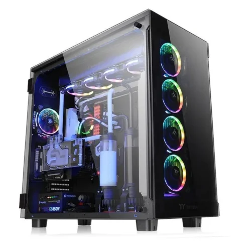 Alternative view of Thermaltake View 91 RGB Riing Tempeчервен Glass XL-ATX Super Tower - черен