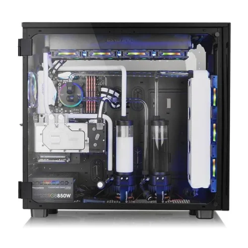 Thermaltake View 91 RGB Riing Tempeчервен Glass XL-ATX Super Tower –