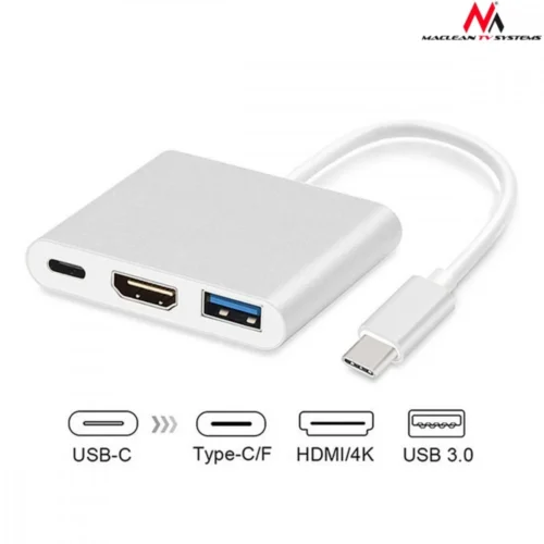 Maclean адаптер USB-C – HDMI / USB 3.0 / USB-C MCTV-84