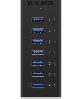 Alternative view of IcyBox IB-AC618 active 7 port USB Hub