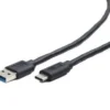 Gembird USB 3.0 type C кабел AM/CM/0.1m/черен