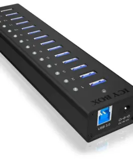 IcyBox IB-AC6113 active HUB/Aluminium