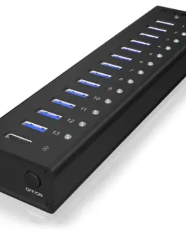 Alternative view of IcyBox IB-AC6113 active HUB/Aluminium