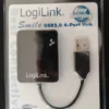 LogiLink HUB USB 2.0 4-Ports Smile - черен UA0139