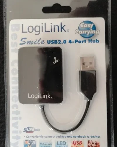 LogiLink HUB USB 2.0 4-Ports Smile - черен UA0139