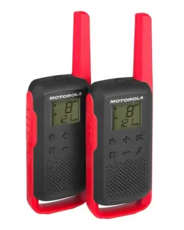 Motorola T62 PMR 446 WALKIE TALKIE черен-червен
