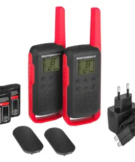 Motorola T62 PMR 446 WALKIE TALKIE черен-червен