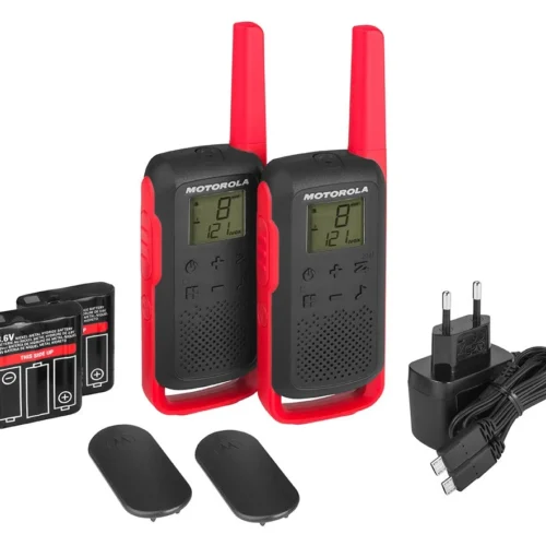 Motorola T62 PMR 446 WALKIE TALKIE черен-червен