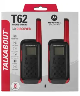 Motorola T62 PMR 446 WALKIE TALKIE черен-червен