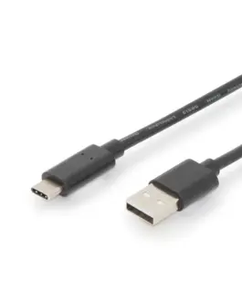 Digitus кабел за връзка USB 2.0 HighSpeed Type USB C/USB A M/M черен 3