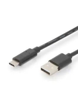 Digitus кабел за връзка USB 2.0 HighSpeed Type USB C/USB A M/M черен 3