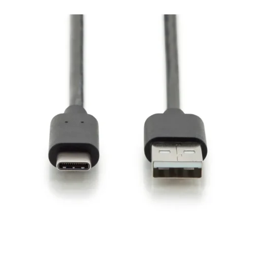 Alternative view of Digitus кабел за връзка USB 2.0 HighSpeed Type USB C/USB A M/M черен 3