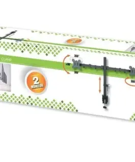 Techly Double desk LCD monitor arm 13-27inch 2x10kg VESA adjustable