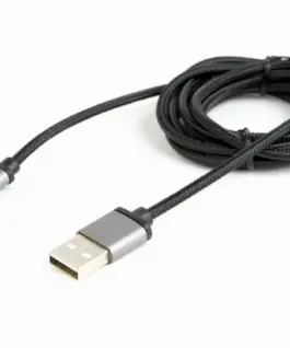 Gembird памучна оплетка Micro USB кабел/1.8m/черен
