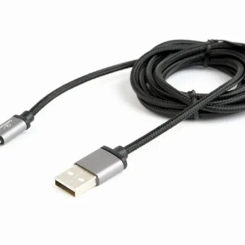 Gembird памучна оплетка Micro USB кабел/1.8m/черен