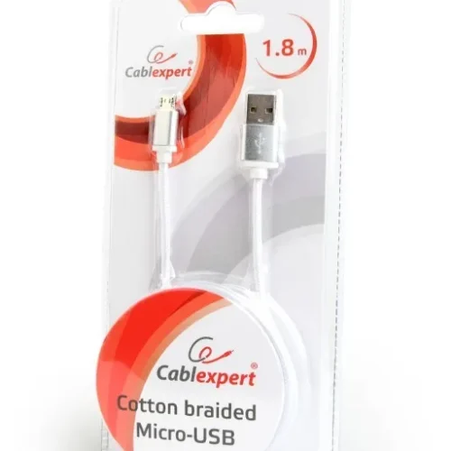 Alternative view of Gembird памучна оплетка Micro USB кабел/1.8m/silver