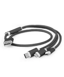 Gembird USB 3-in-1 кабел за зареждане/1m/черен