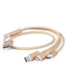 Gembird USB 3-in-1 кабел за зареждане/1m/gold