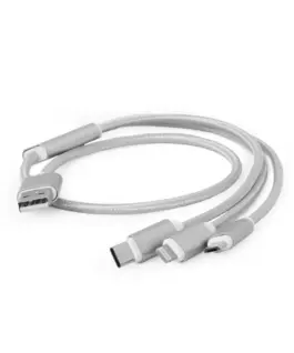 Gembird USB 3-in-1 кабел за зареждане/1m/silver