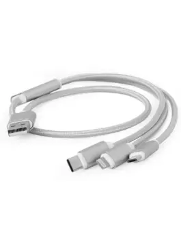 Gembird USB 3-in-1 кабел за зареждане/1m/silver