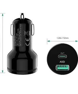 AUKEY зарядно за кола ultrafast CC-Y7 2 CC-Y7 2xUSB Power Delivery 2.0 5.4A