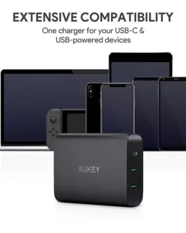 Alternative view of AUKEY зарядно ultrafast PA-Y12 3xUSB Power Delivery 3.0 7.8A 72W
