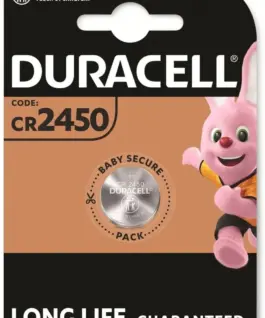 Бутонна батерия литиева DURACELL CR2450 3V 1 бр. в блистер цена за 1