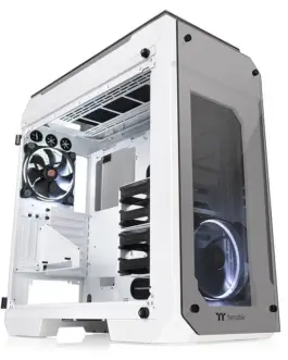 Alternative view of Thermaltake Case View 71 Riing Tempeчервен Glass E-ATX Full Tower - Snow Edition