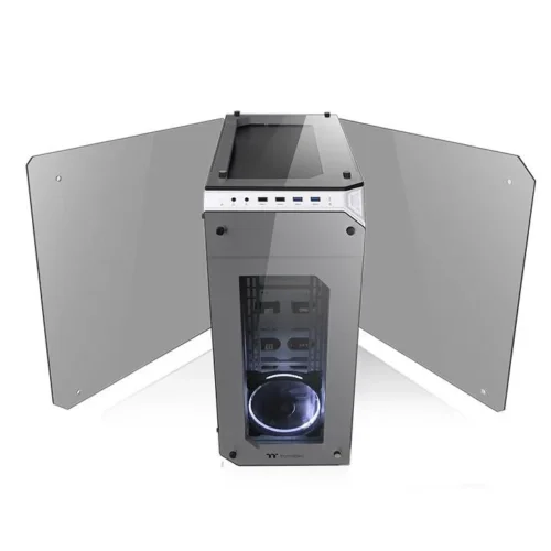 Thermaltake Case View 71 Riing Tempeчервен Glass E-ATX Full Tower – Snow