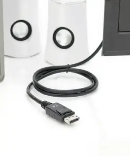 Alternative view of Digitus адаптер кабел Displayport 1.2 with interlock 4K 60Hz UHD Typ DP/HDMI A M/M черен 1m