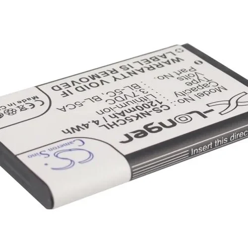 Alternative view of Батерия за телефон CAMERON SINO BL-5C, за Nokia 105 2700 3110 5130 6230 E50, 3.7V, 1200mAh