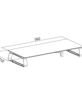 Alternative view of LogiLink Glass tabetop монитор riser, max. 20kg