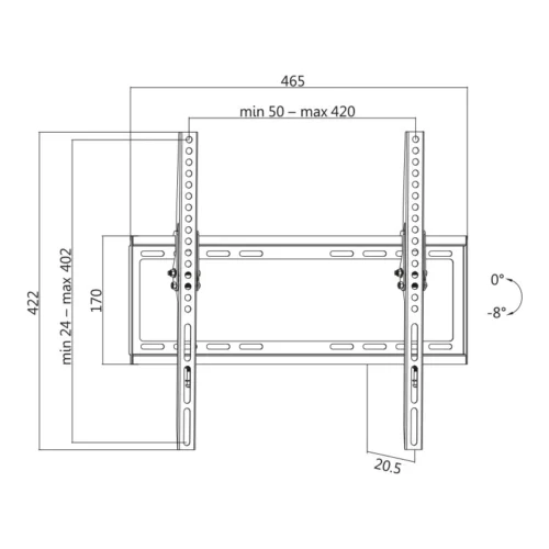 LogiLink TV wall mount