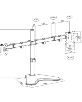 Alternative view of LogiLink Dual монитор desk stand 13-32, max. 8kg
