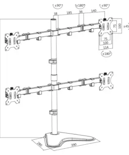 Alternative view of LogiLink Quad монитор desk mount 13-32. max. 8kg