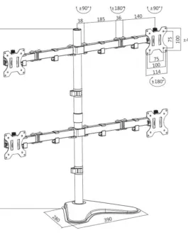 Alternative view of LogiLink Quad монитор desk mount 13-32. max. 8kg